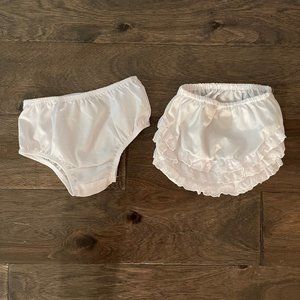 Baby White Bloomers Set of 2 - 9m & 12-18M